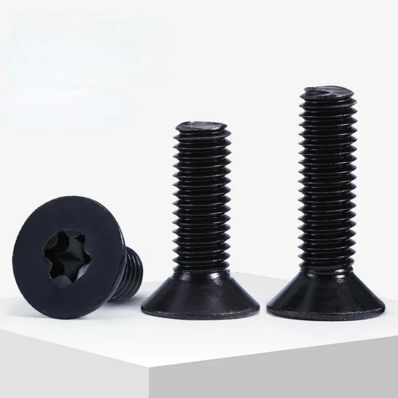 M3 M4 M5 M6 M8 M10 noir Grade 10.9 acier GB2673 boulon à Six lobes vis à tête fraisée plate Torx à Six lobes