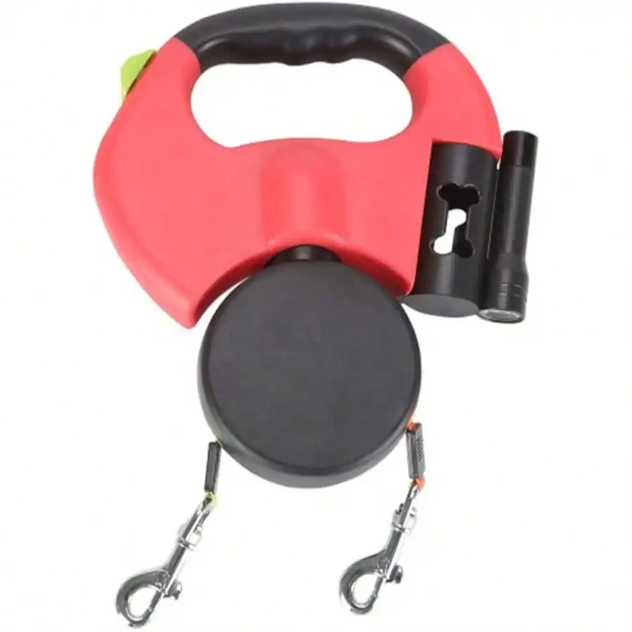 Retractable Dual Double Pet Leash Rope Tangle Walk for Two Dog Walk The Dog Adjustable Pet Leash Pet Supplies