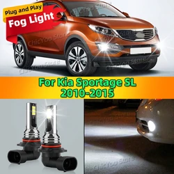 2Pcs LED Front Fog Light Car Bulb 6000K Canbus Lamp 80W For Kia Sportage SL 2010 2011 2012 2013 2014 2015 Plug and Play