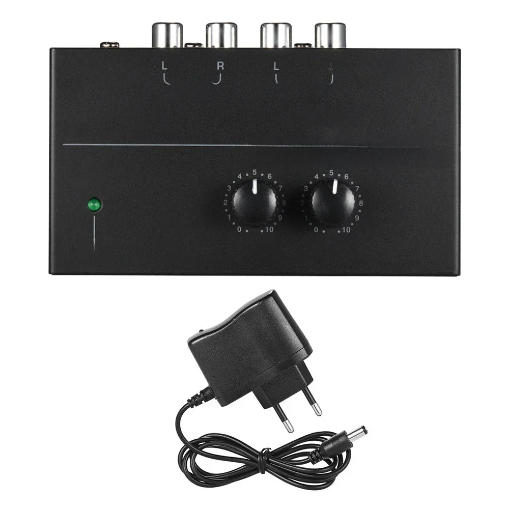 PP500 Phono Voorversterker Voorversterker Hoofdtelefoon Voorversterker Microfoon Vergroten Mixer met Niveau Volumeregeling voor Vinyl Draaitafel - afbeelding 2