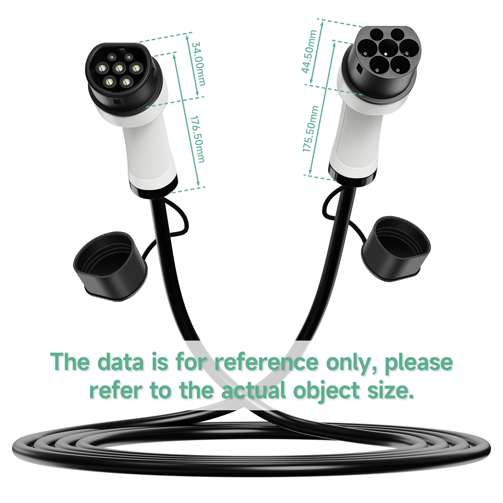 EV charging cable Electric car charger 32A three-phase 22kw IEC 62196 32A EVSE kit EV cable type 2 to type 2