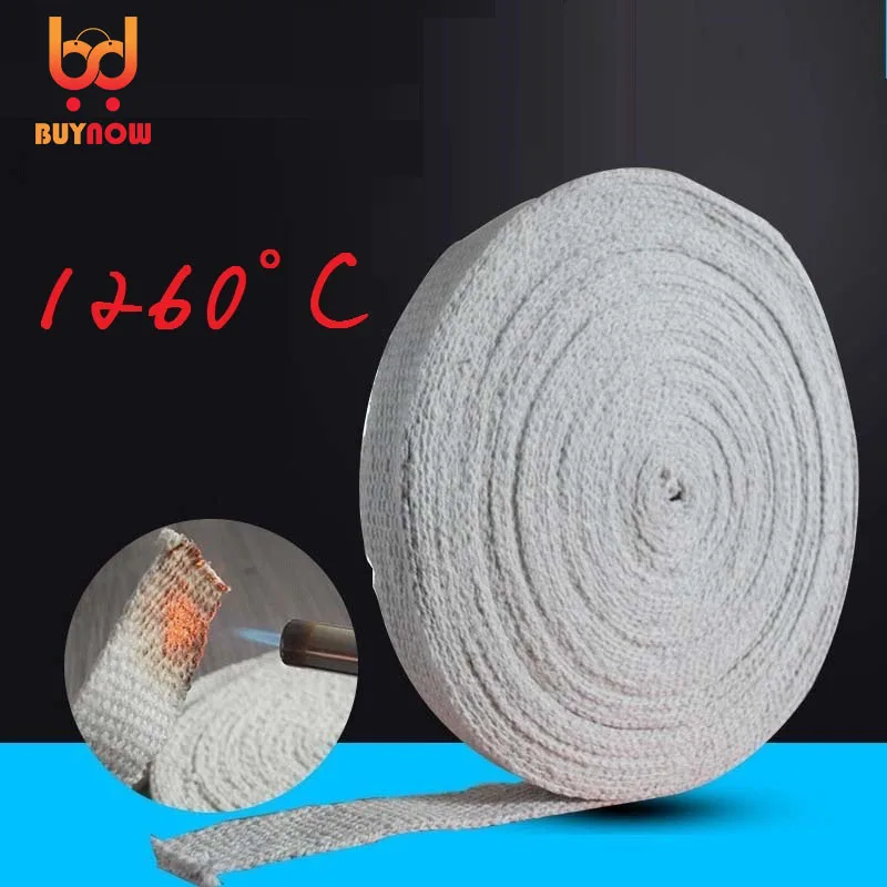 3cm 5cm 10cm Width Ceramic fiber belt Class A fireproof seal belt heat insulation steel wire reinforced flame retardant belt