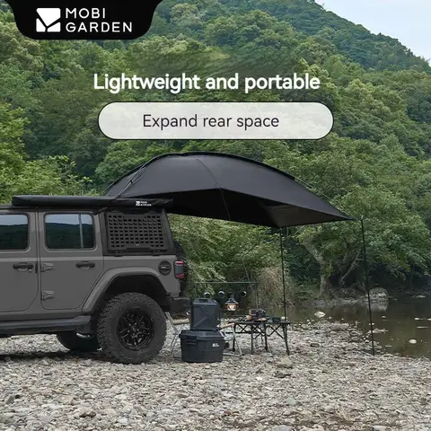 MOBI GARDEN 차량용 사이드 텐트, SUV 도킹, 캠핑 피크닉, 방수 선스크린, 50 +, 편리한 블랙, 고급 캐노피, 야외 천막 차박텐트 모비가든 차박도킹텐트 어닝 suv 타프 탠트