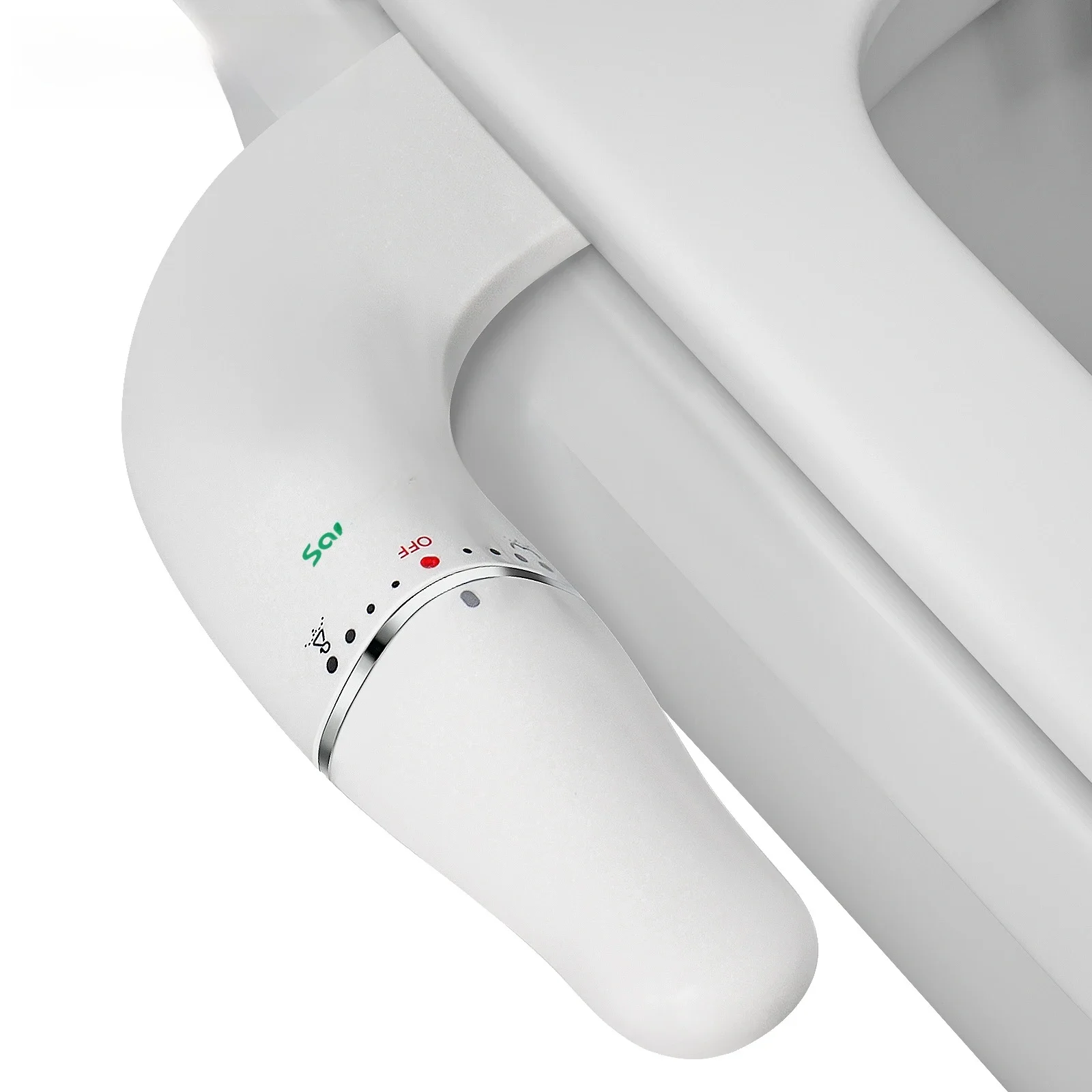 SAMODRA Fixation de bidet ultra mince pour siège de toilette – Double buse, pression d'eau réglable, pulvérisateur de cul non électrique