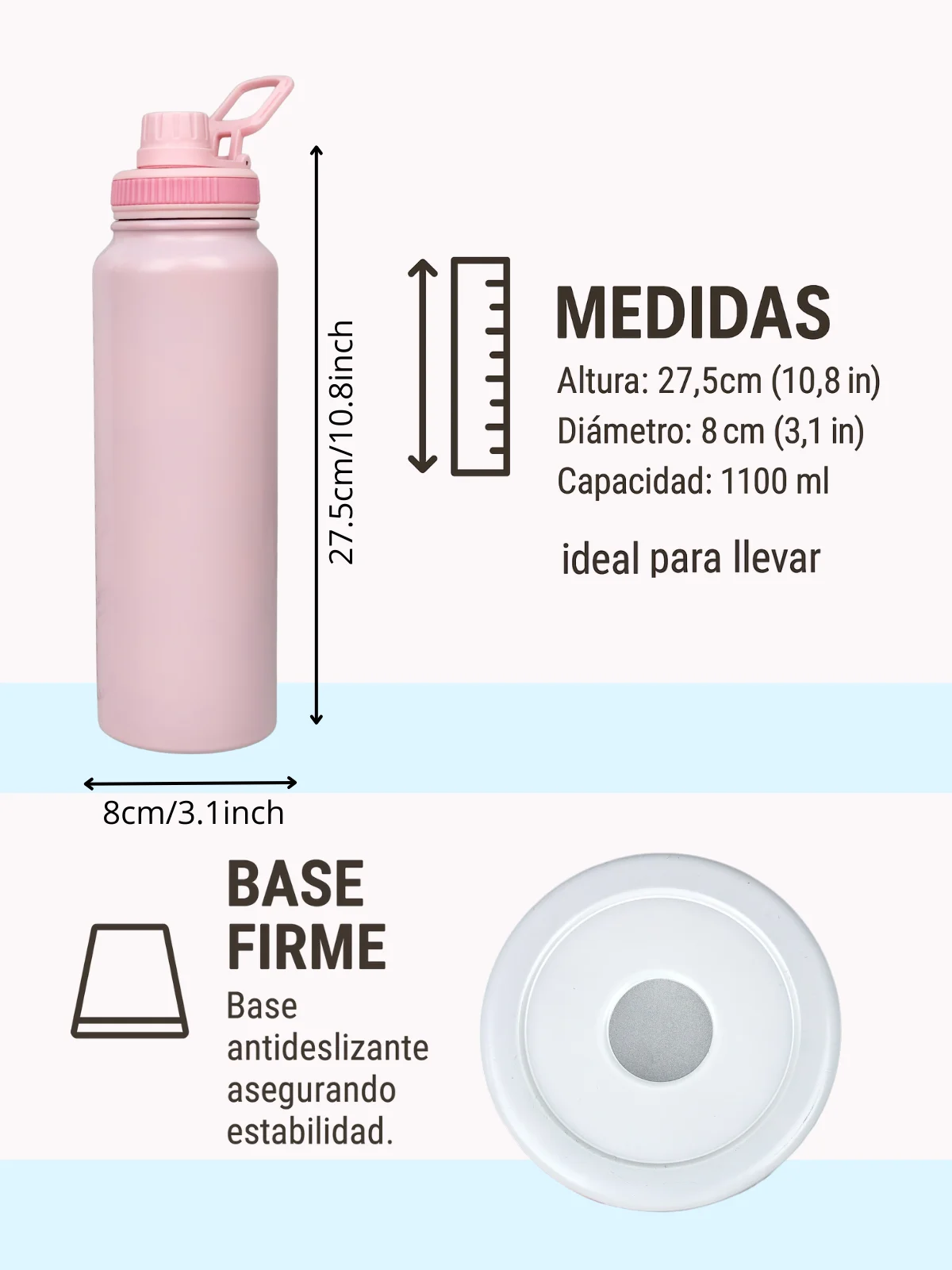 ترمس Mb-47 304 Sus من الفولاذ المقاوم للصدأ بمقبض عملي ورف شاي وسعة 1100 مل - مجموعة متنوعة من الألوان المتاحة
