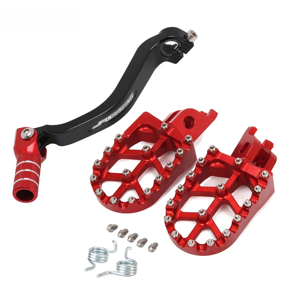 Motocykl CNC dźwignia zmiany biegów podnóżki podnóżki podnóżki pedały podnóżki dla HONDA CRF250R 2010-2013 2014 2015 2016 2017 — zdjęcie 2