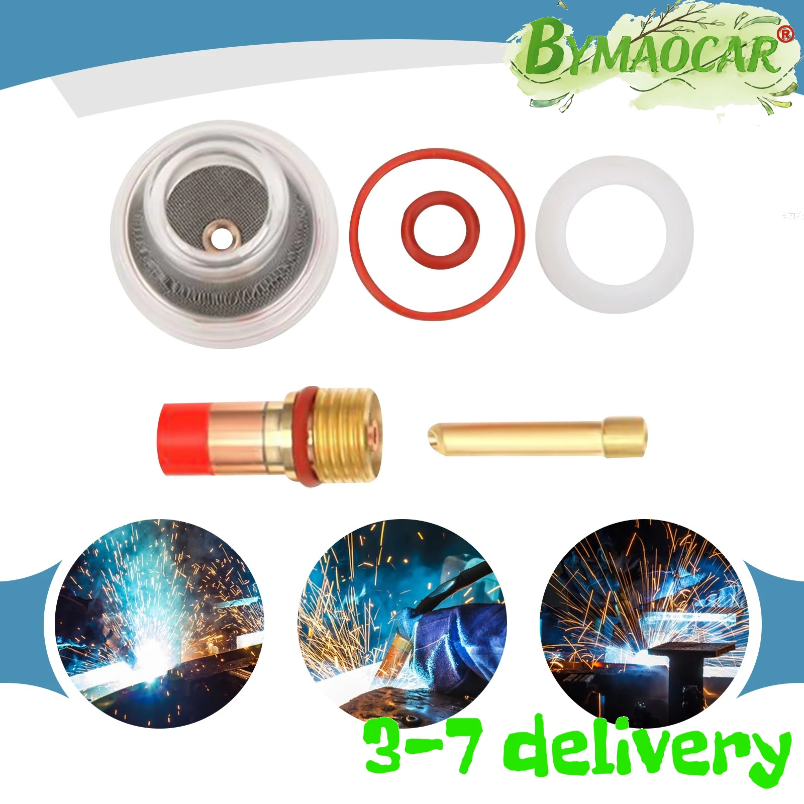 

Welding Gun Filter Mesh Kit, WP-17/18/26 Argon Arc Welding Gun Filter Mesh, Welding Gun Glass Cup Nozzle Set