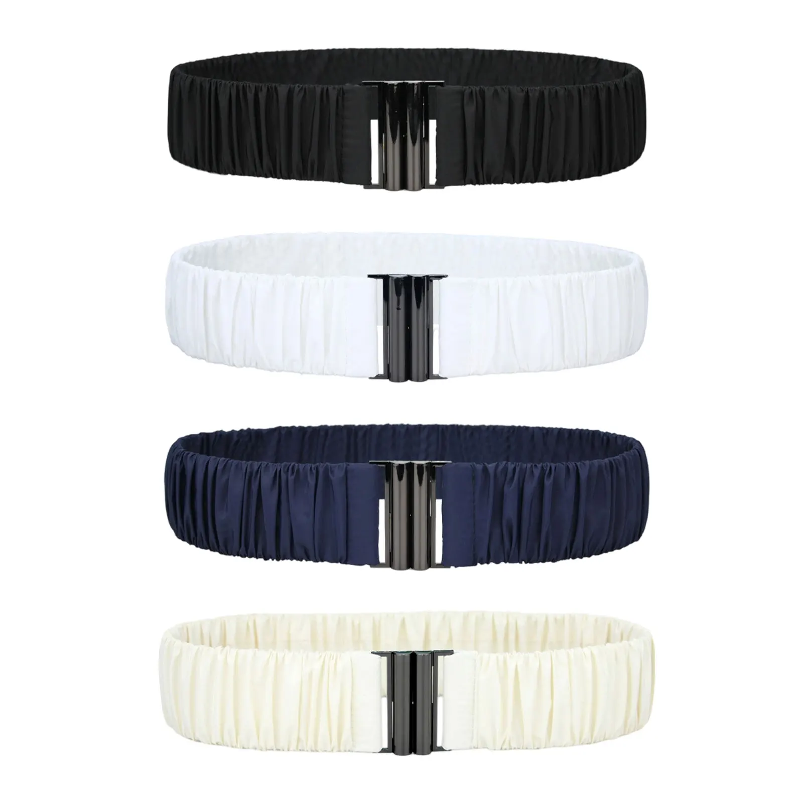 حزام خصر مرن أنيق قابل للتعديل، شريط مطاطي واسع للفساتين والسترات والمعاطف والسترات والسترات المزخرفة غير المزخرفة