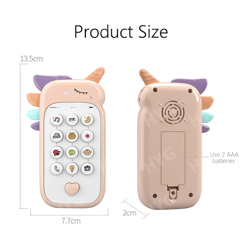 Baby Phone Toys Cute Telephone Teether Musical Voice Toy Early Educational Learning Machine Electronic Children Cellphone Gifts