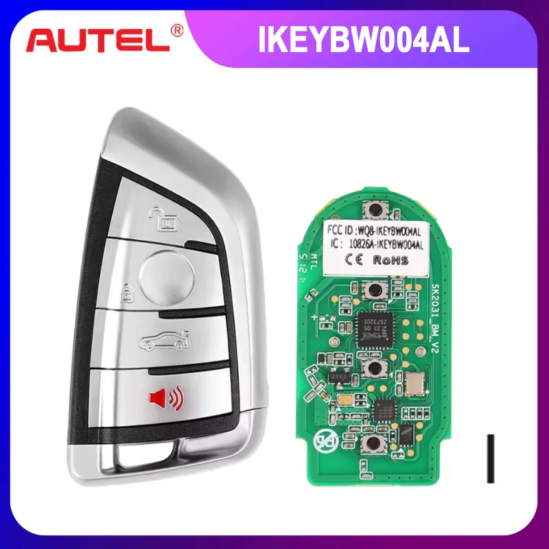 

1PCS Autel IKEYBW004AL BW004ALUniversal Smart Key 4 Buttons For BMW For Autel Smart Key For KM100 IM508 IM608 KM100E