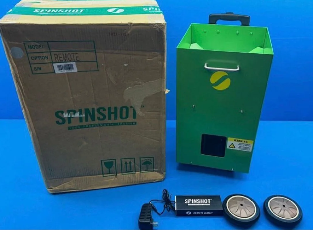 Summer Discount SPINSHOT PRO TENNIS BALL MACHINE (The Best Model for Easy Use) PLAYER Open Box