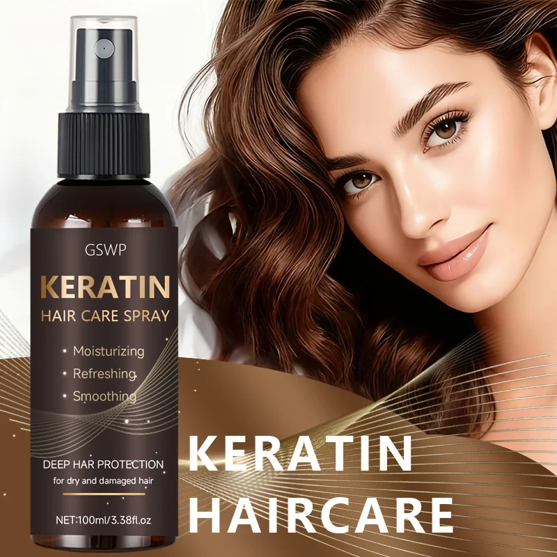 GSWP Keratin Hair Care Spray, Quickly Absorbed Without Greasiness. Heat Protection,Deeply Nourishes Hair, Tames Frizz.100/200ml.