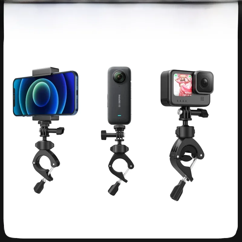 AliExpress TELESIN Cycling Motorcycle Clip 360° Super Clamp 1/4" Hole Bracket For GoPro DJI OSMO Action