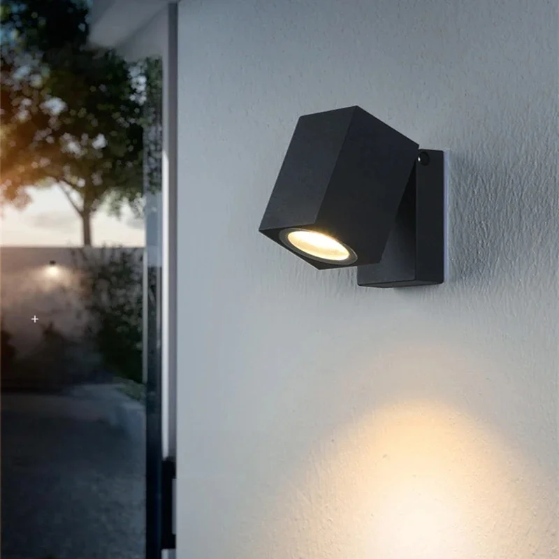 Applique Murale LED Pliante Imperméable Conforme à la Norme IP65, Éclairage d'Extérieur, Idéal pour un Jardin, une Véranda, une Cour, GU10 COB, 5 W