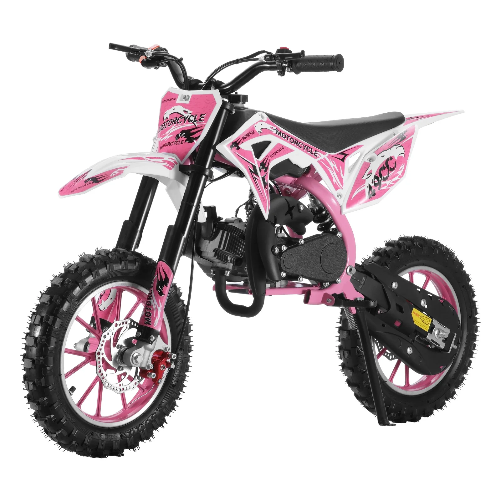 Mini moto tout-terrain pour enfants, vélo de poche, motocross à essence, rose, 2 temps, 49cc, D343