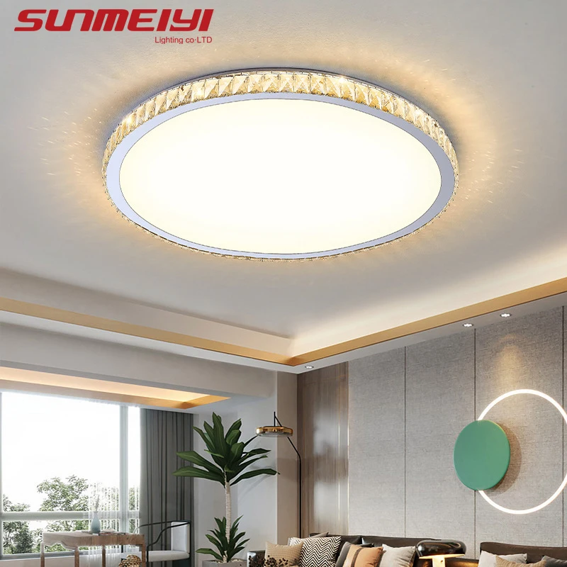 

Modern LED Ceiling Lights K9 Crystal Ceiling Ring Lamps Fixtures For Bedroom Living Dining Room Home Decoration Indoor Lighting