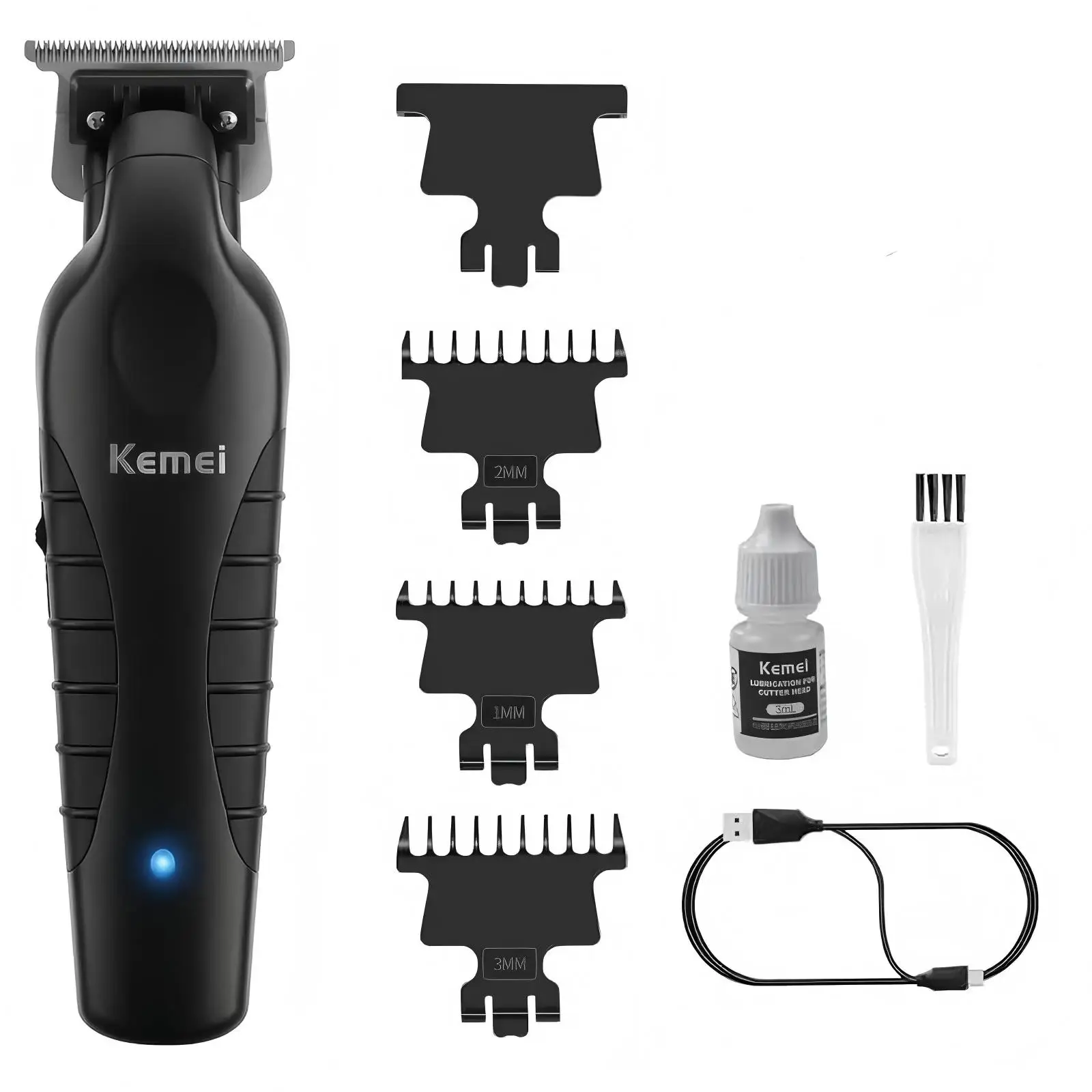 KM-2299 Professional Cordless Hair Clipper 1200mAh USB Rechargeable Haircut Trimmer Salon and Home Electric Hair Clipper