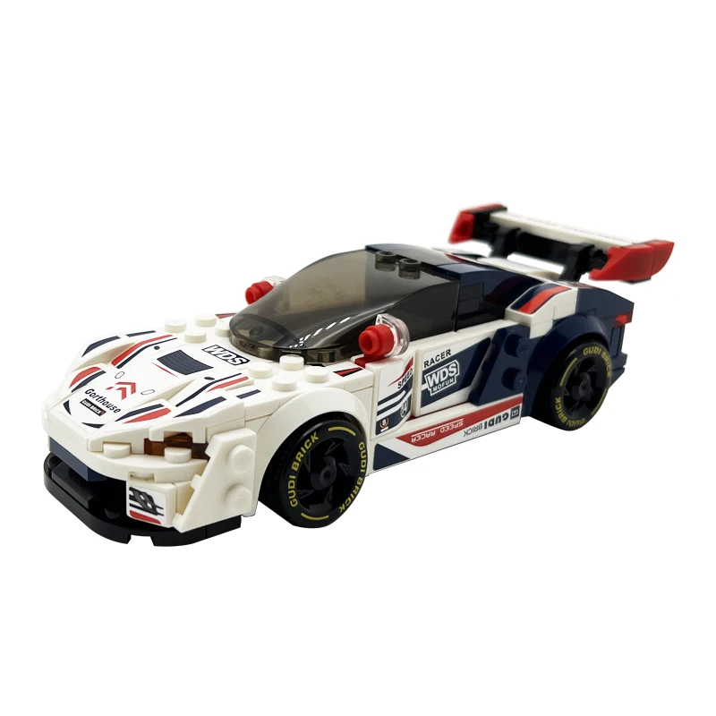 

Городские супер гоночные спортивные белые модели автомобиля, строительные блоки, наборы для энтузиастов, детские игрушки для мальчиков, подарок на Рождество и день рождения