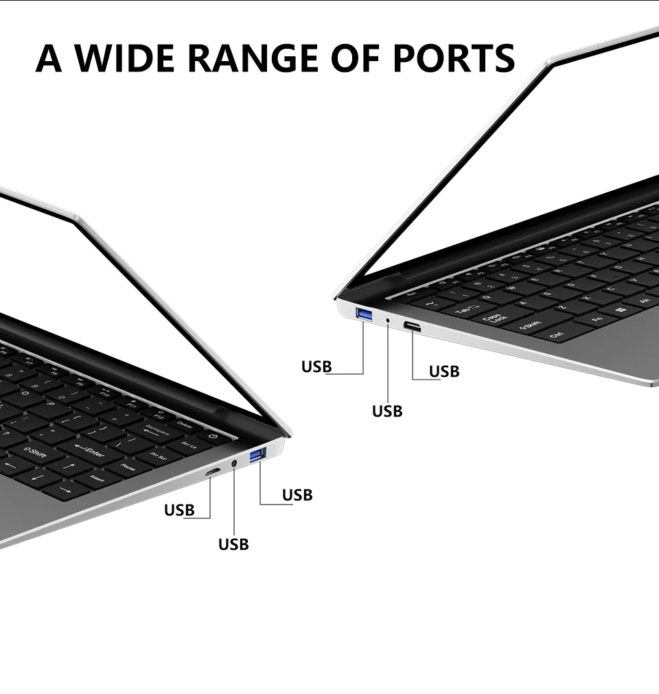 14.1" Intel 4405U Laptop Computer Windows 11 16GB RAM 512GB 1TB 2TB SSD Portable Notebook PC Backlight Office Study Laptops