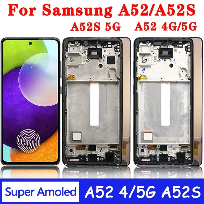 

New For Samsung A52 LCD A52 4G Display A525F For Samsung A52 5G Display SM-A526B LCD A52S 5G A528B Screen