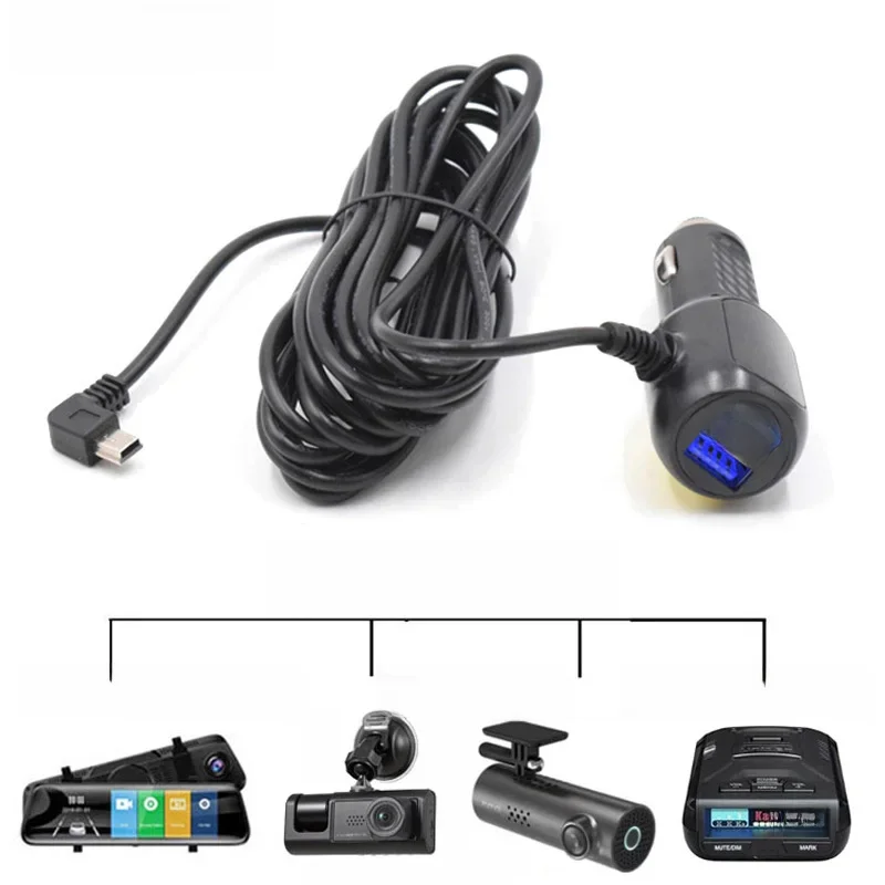 Ładowarka samochodowa XCGaoon 5V 3.4A / 3A USB z portem Micro / Mini / Type-C do samochodowej kamery samochodowej Detektor radaru Kamera GPS DVR — zdjęcie 2