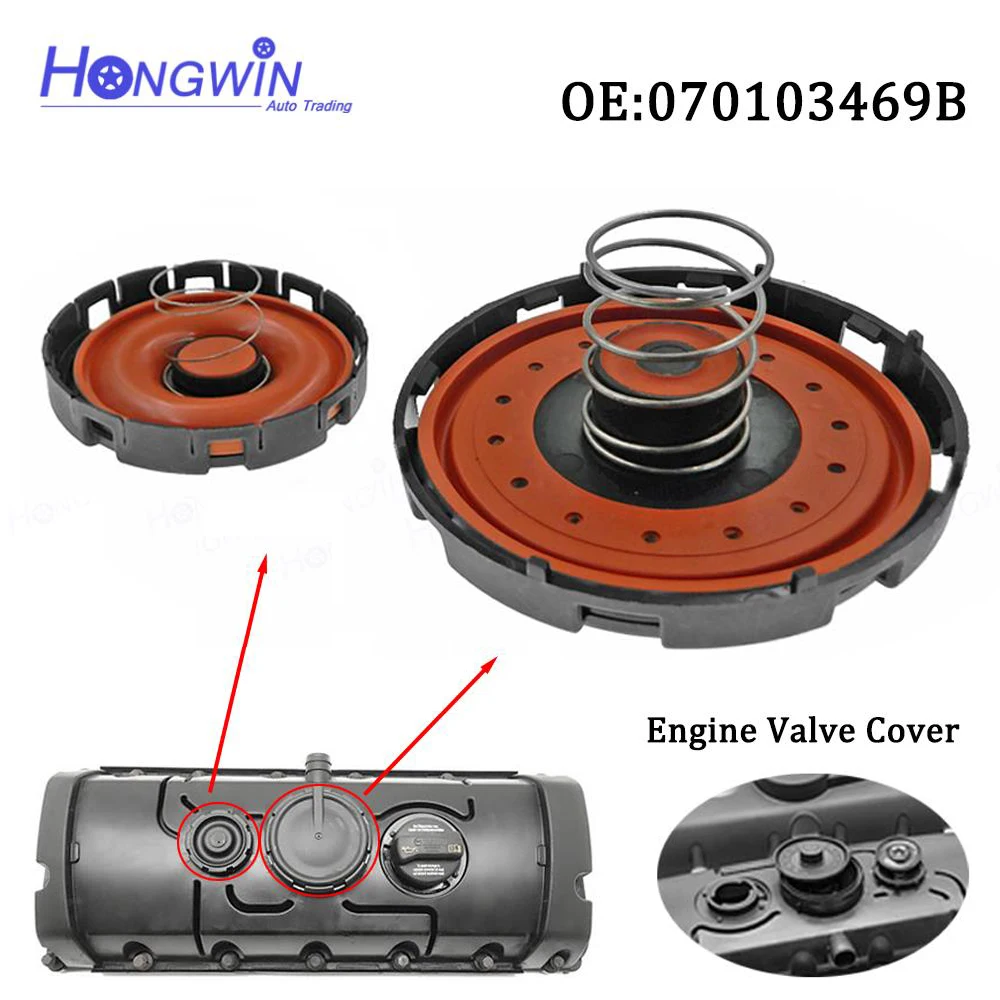 VAG 2.5 TDI PCV Valve Cover Diaphragm Kit For VW Touareg Transporter 06-10 Campmob 04-10 OE#: 070103469B 070103503E 07Z103503H