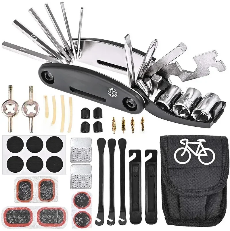 AliExpress Bicycle Repair Tools Kit, Bike Accessories, Multi Tool Set with Pump Tire Patch, Portable Mountain