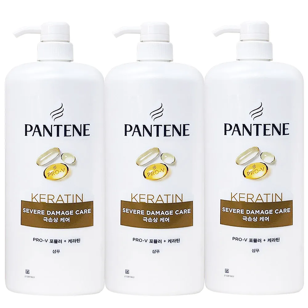 Pantin shampoo pole damage 1200ml x 3 pieces, large capacity scalp hair care