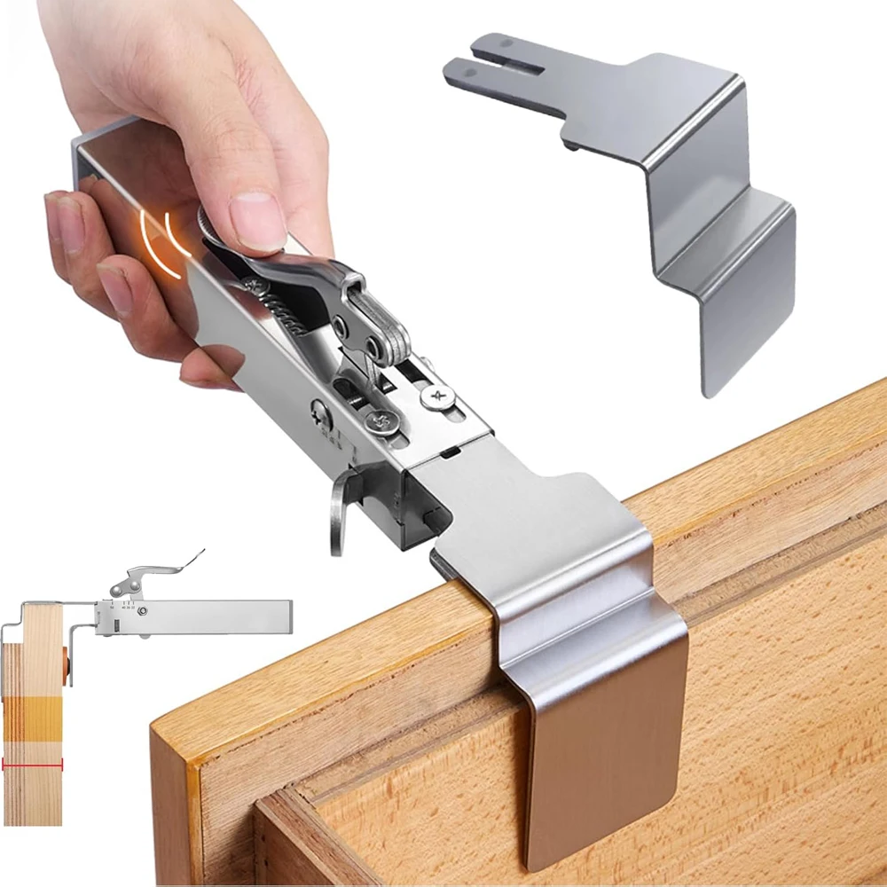 Fast Press Drawer Fastening Clamp Adjustable Telescopic Woodworking Installation Panel Auxiliary Fixing Clip Hand Tool