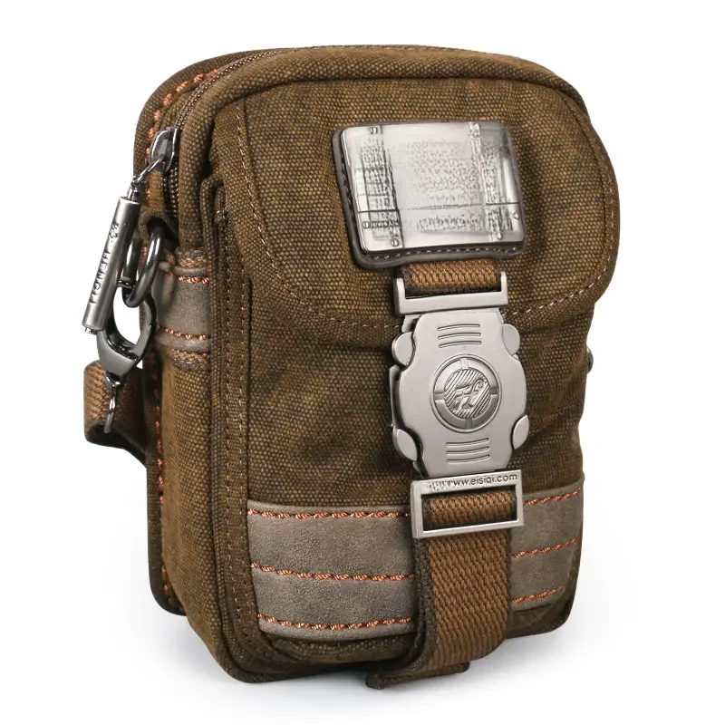 Archiwalne płótno mała torba na ranię wielofunkcyjne kieszenie rozrywka podróż Retro Crossbody etui na telefony — zdjęcie 2