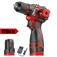 120N.M Brushless Electric Drill Cordless Impact Drill Metal Ratchet Chuck Electric Hand Drill Household Electric Screwdriver