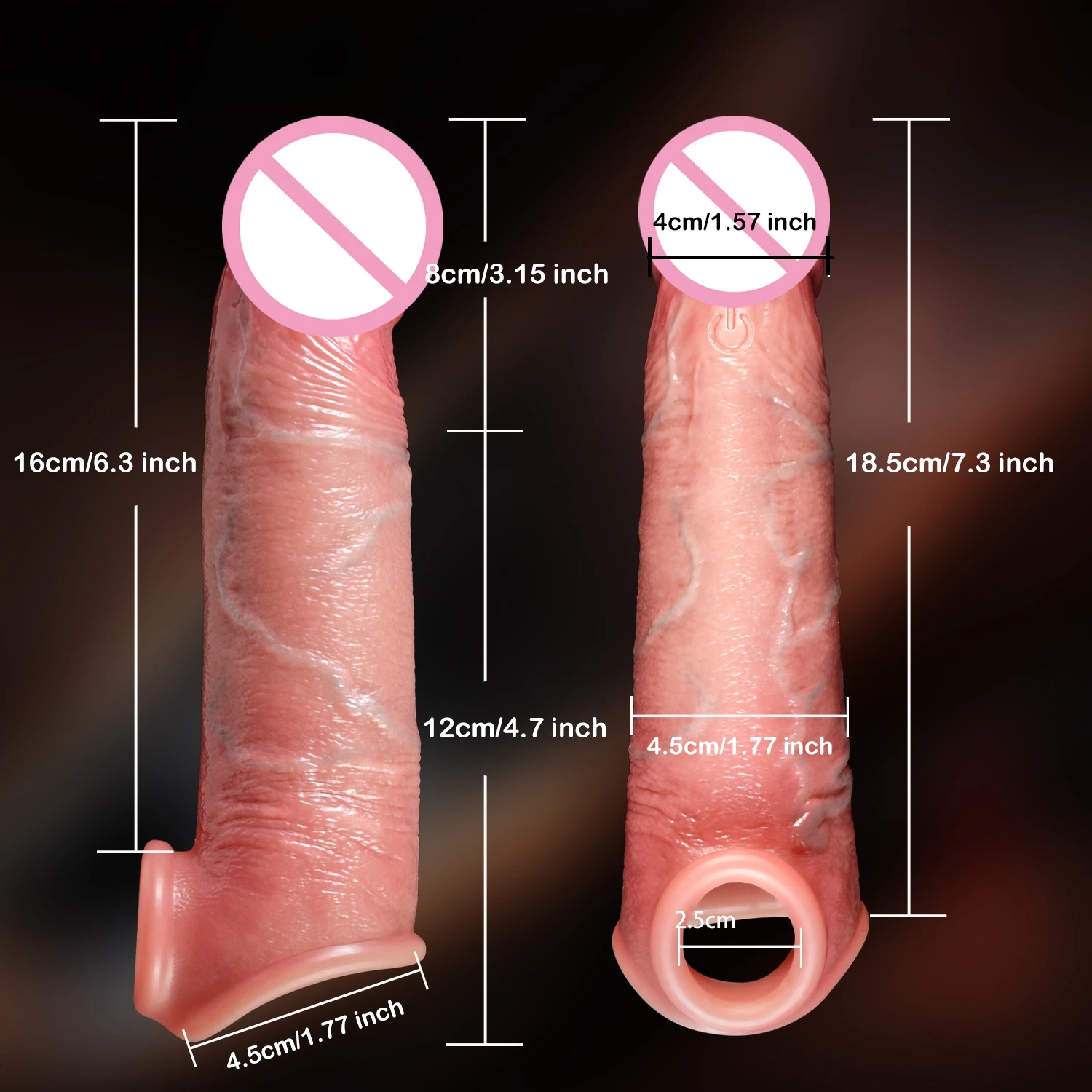 Reusable Penis Sleeves Vibrator Penis Cover Ring Silicone Dildo Extender Delay Phallus Ejaculation Cock Sex Product Men Male