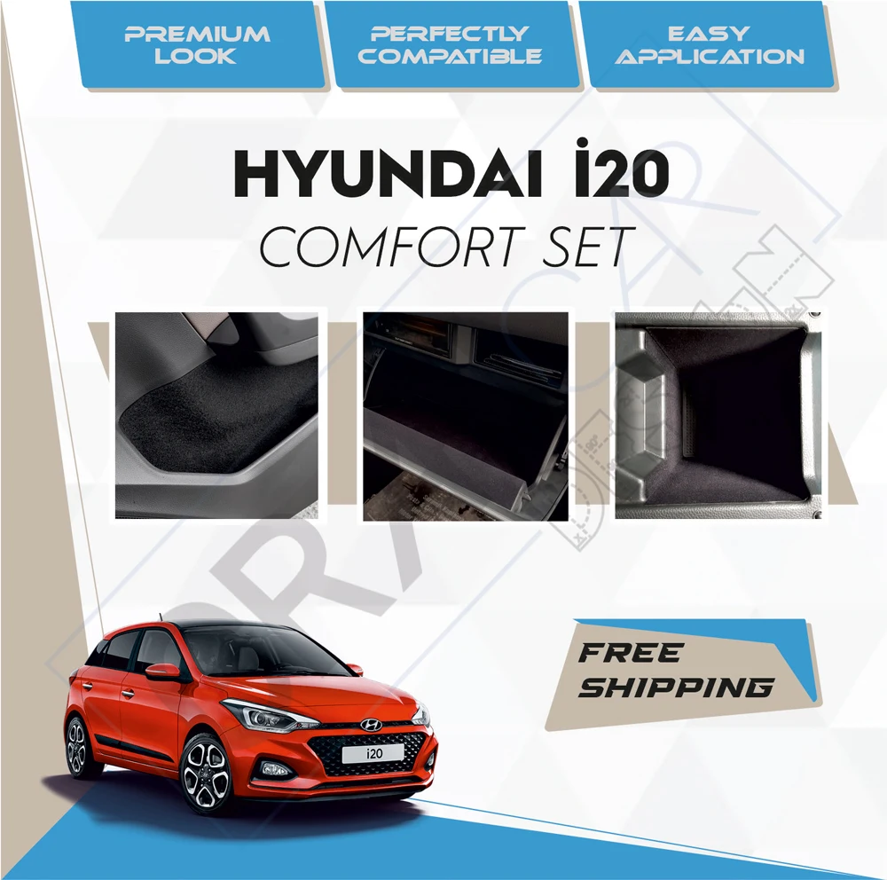 Hyundai i20 Comfort Set-Ready Fabric Coating Car Accessory Self Adhesive Insulation Effective Coating Set