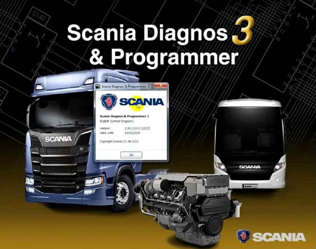 Scania Diagnos Programmer SDP3 2.52.3 + Keygen diagnose Scania trucks Scania industrial marine engines troubleshooting, setting