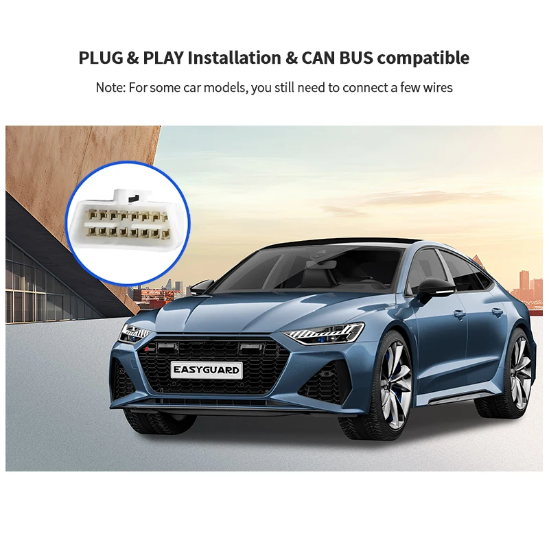 Easyguard Car Keyless Go For Audi TT/A6/A7/A8/Q7/ Compatible With Push Start Vehicle Remote Start NFC Entry APP Control Optional