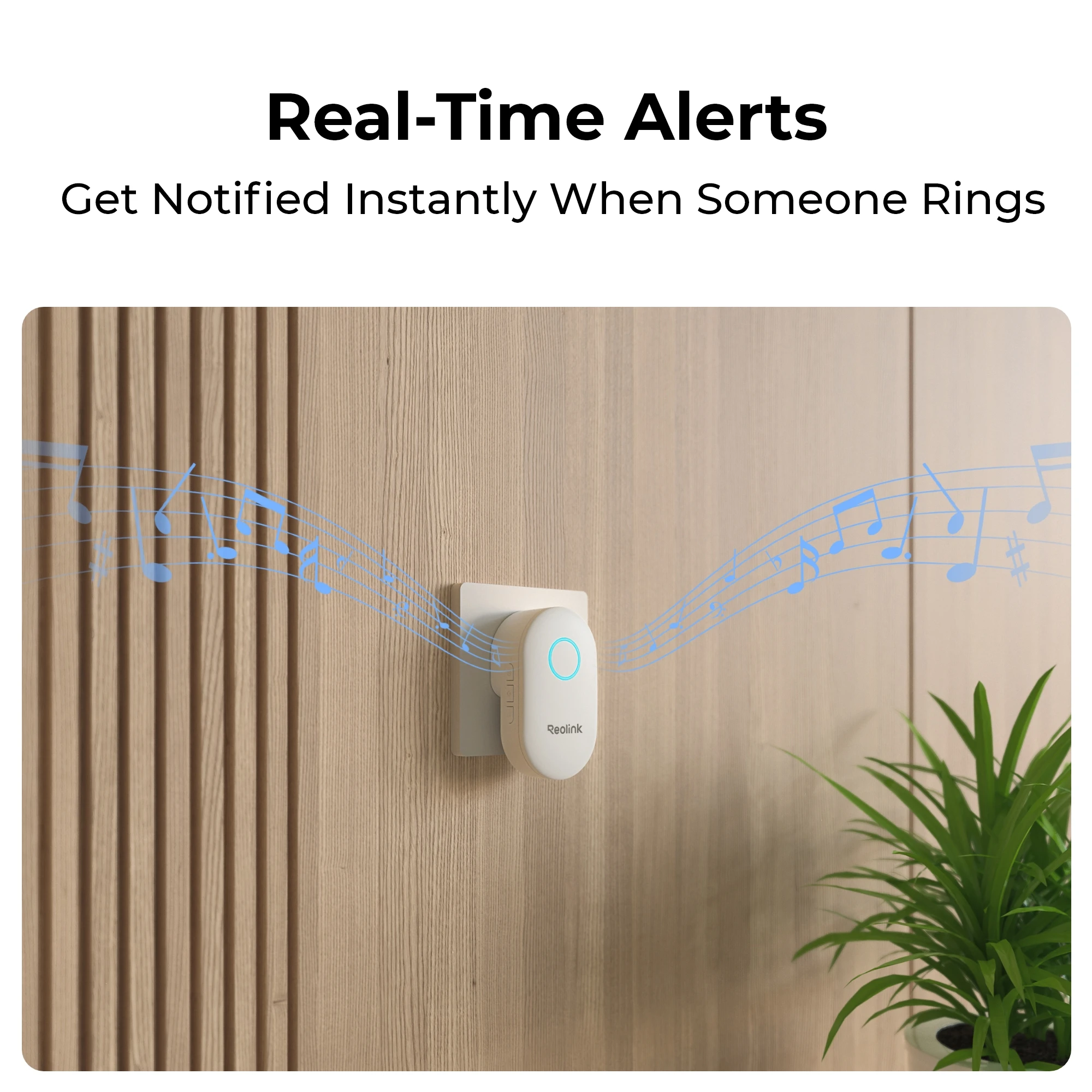 Reolink Chime Best Companion for Reolink Video Doorbell, Plug-in Solution Remote Control, Adjustable Ringtones, Volumes, Lights