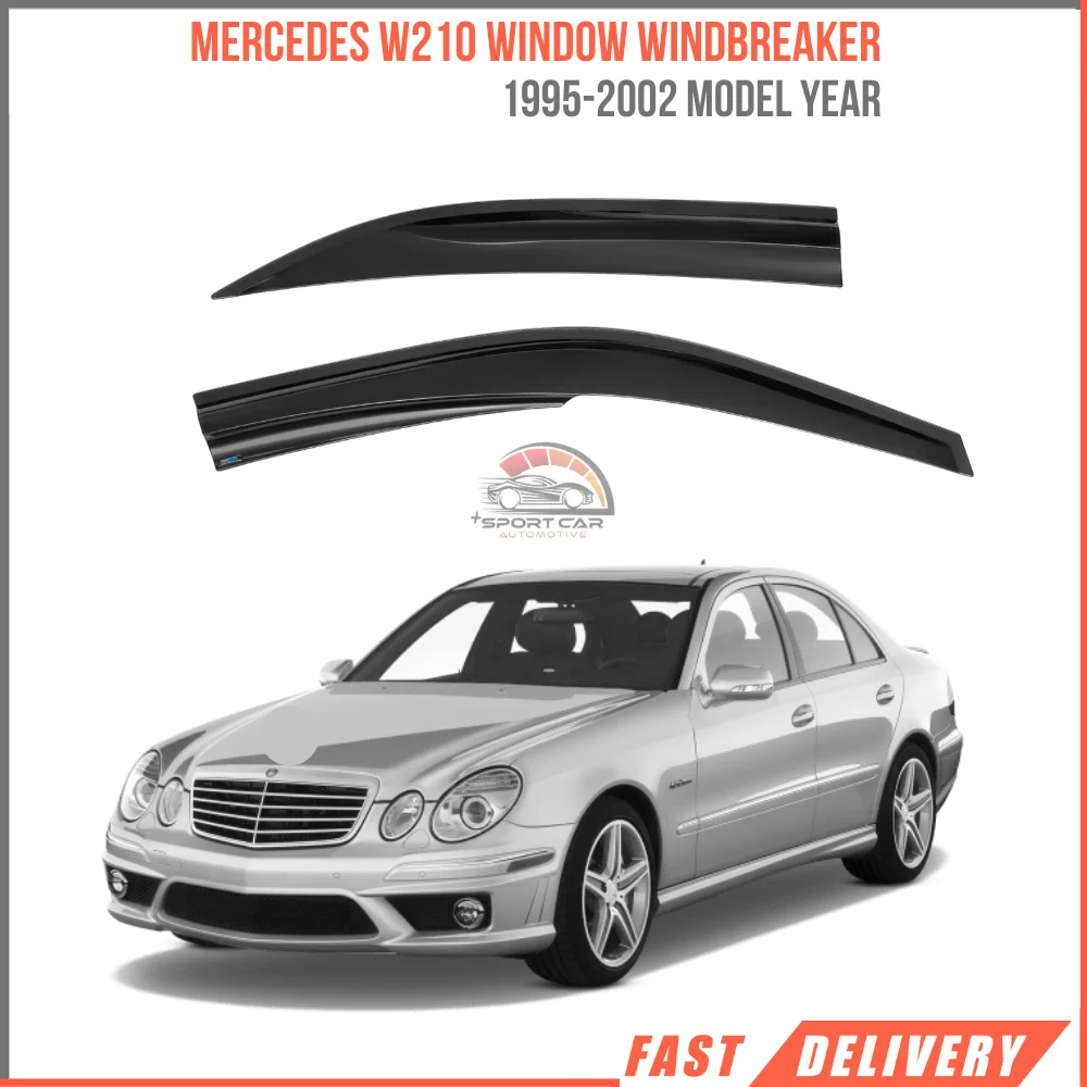 

FOR MERCEDES-BENZ W210 1995-2002 Sport Style glass spoiler 4 piece car rain protection accessory-Free Shipping