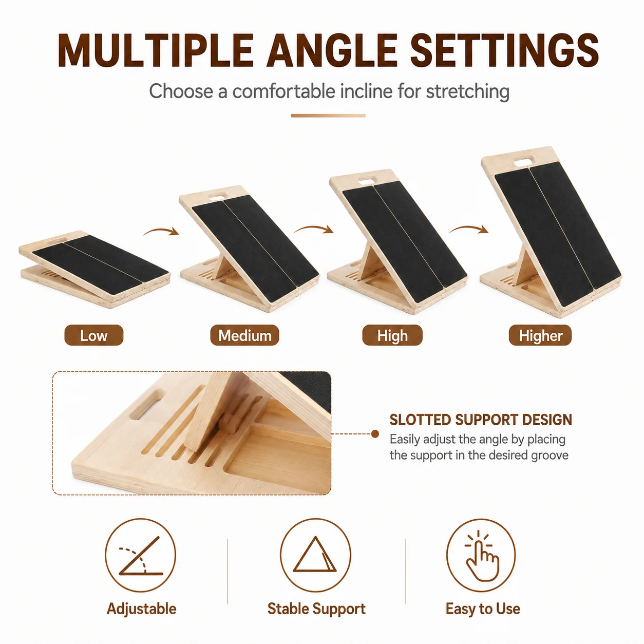 Adjustable Wooden Incline Board 3