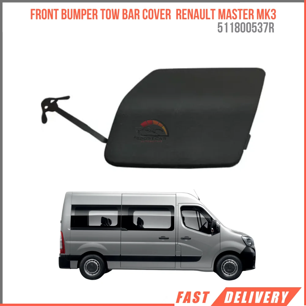 

FOR FRONT BUMPER TOW BAR COVER RENAULT MASTER MK3 III Oem 511800537R BLACK COLOR SPARE PARTS AFFORDABLE PRICE