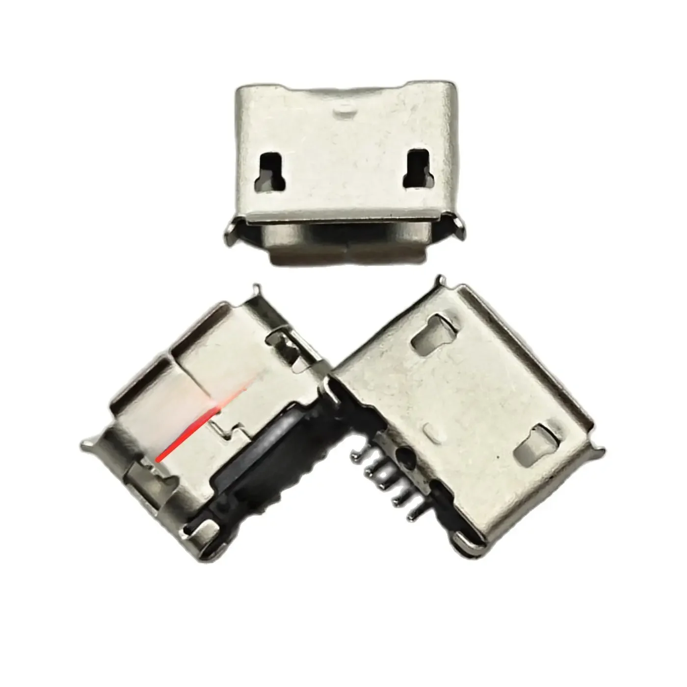 50 sztuk złącze komputerowe MINI USB do tabletu z telefonem komórkowym 5PIN krótka igła płaski port DIP2 odległość środkowa 5.9mm SDT-235 — zdjęcie 2