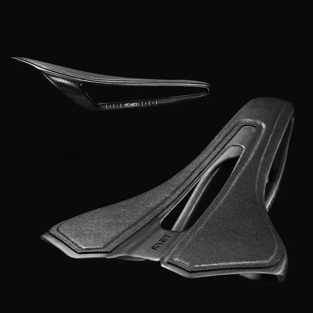 AliExpress RYET Ultralight 85g 249x144mm Full CARBON Bike Saddle for MTB Gravel Road Bike 7x9 Dual-Track Hollow New Design Racing Saddle