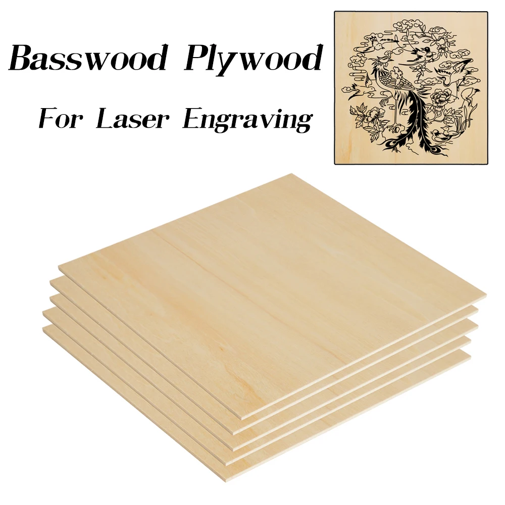 5/10Pcs Basswood Plywood Board DIY CNC Laser Engraving Cut Wedding FestivalParty Painting Praffiti Decorations Wood Crafts
