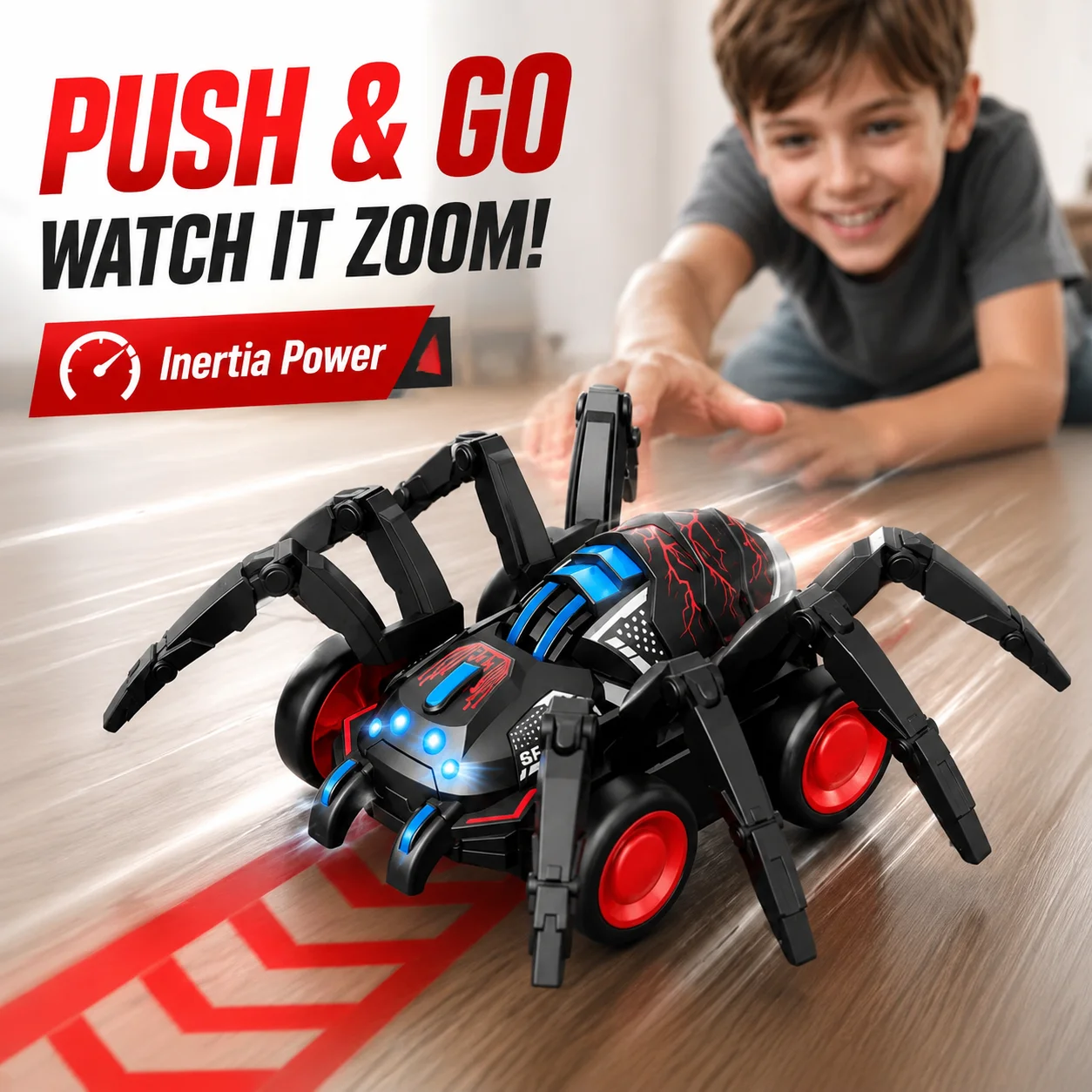 Kids Toys Vehicle - Spider Car Kids Toy Inertia Crawler