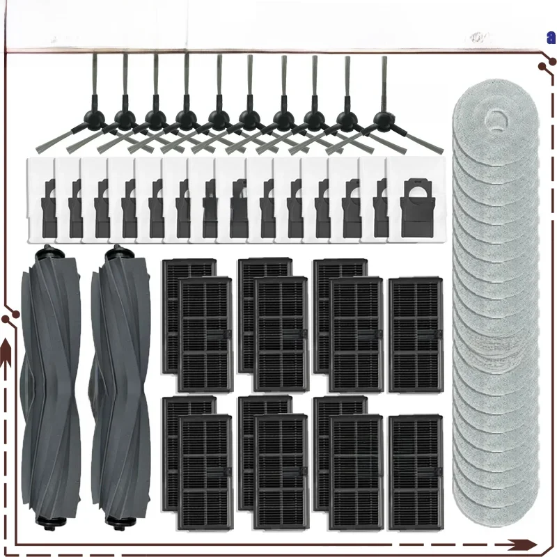 Dreame L10s Pro Ultra Heat / L10s Ultra Gen 2 / Dreame D20 Ultra / Mova E30 Ultra Szczotka główna boczna Filtr Ścierka do mopa Worek — 2