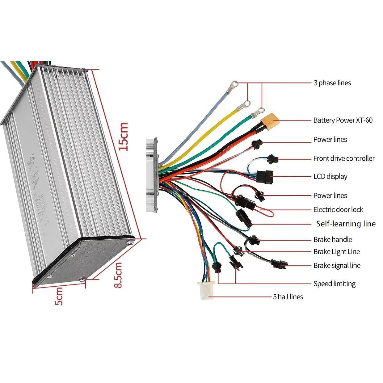 محرك الدراجة الكهربائية 14 بوصة 48 فولت 72 فولت 3500 واط 5000 واط تيار مستمر فرش السيارات مناسبة ل Kugo كيرين B2 سكوتر كهربائي