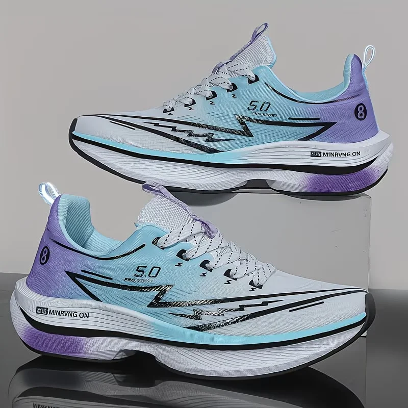 

2026 New Men's Black Breathable Running Shoes Lightweight Cushioning Athletic Sneakers Non-Slip Casual Sports