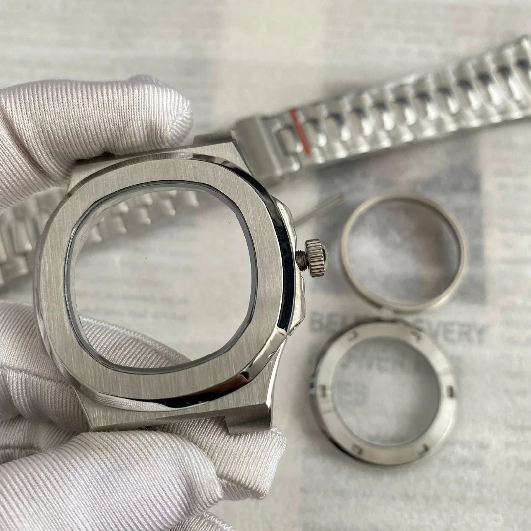 

41mm Modified Watch Case & Complete Parts Set — Compatible with NH35/NH38 Movements, Sapphire Crystal, Luminous Dial