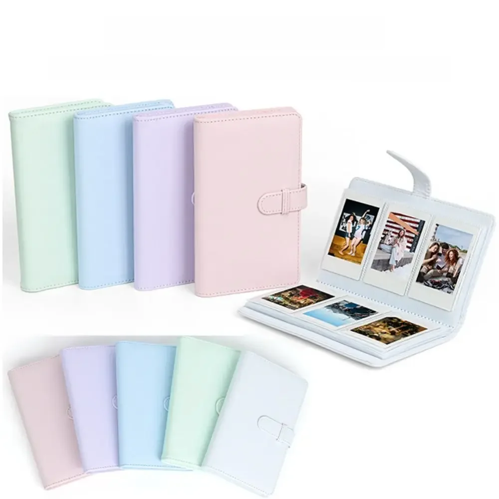 PU Couro Photo Paper Álbum de Armazenamento para Fujifilm, Film Camera Photo Album, 3 ", 108 bolsos,