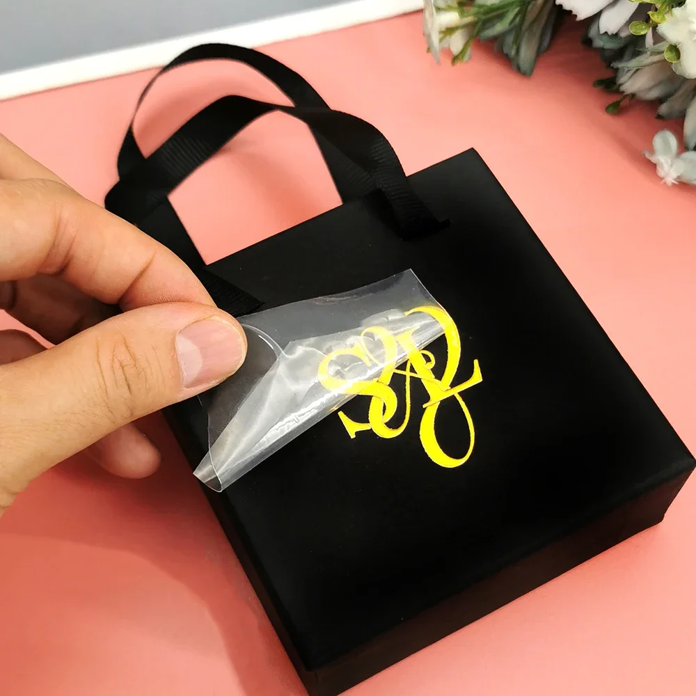 100 Stück benutzer definierte Transfer Logo Aufkleber Girlanden Namensschild einfache Paste auf