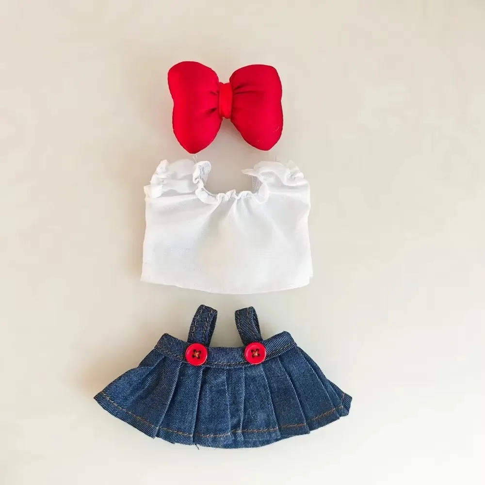 cothes  17cm Mini Plush Doll'S Clothes Outfit Accessories For Korea Kpop Exo Labubu Idol V1 V2 Strap skirt set Clothing Gift